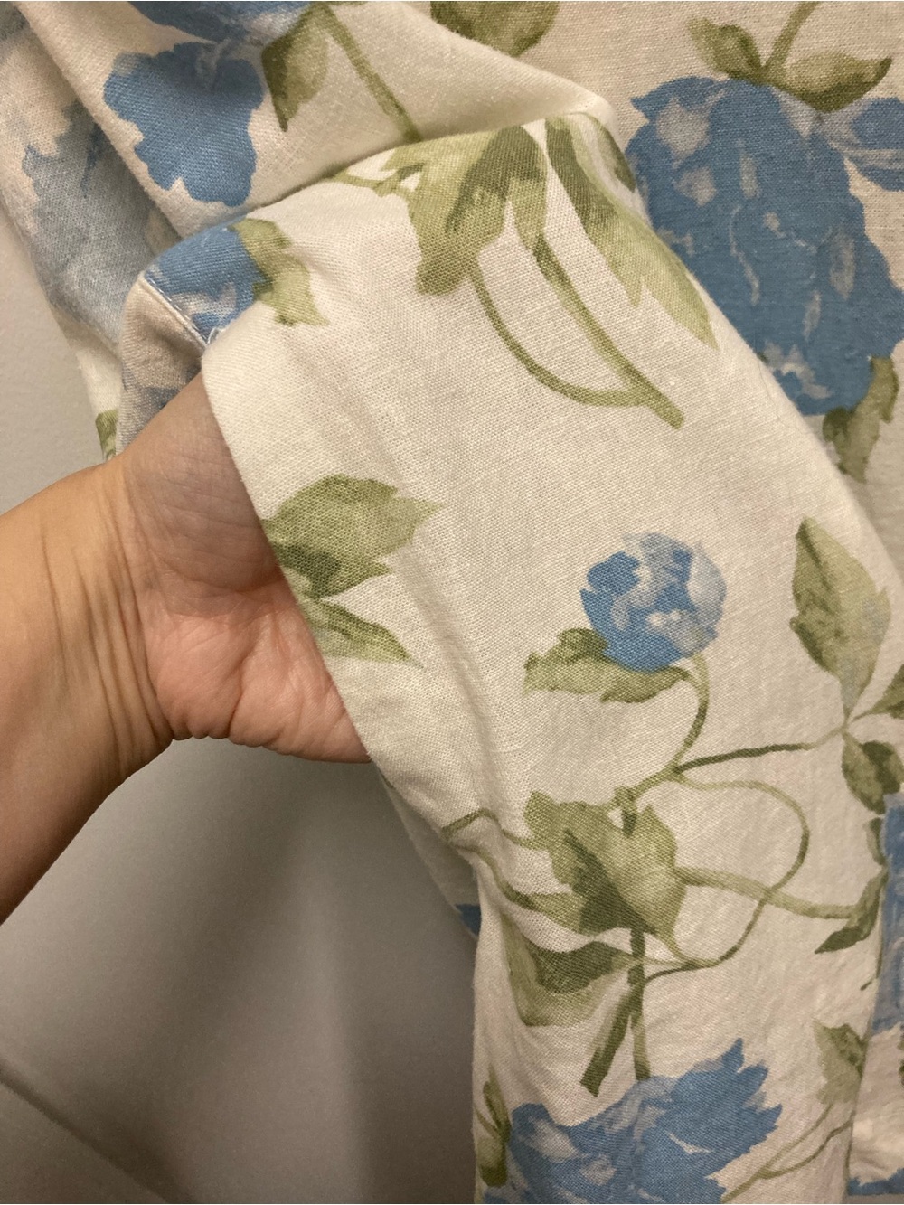Laura Ashley Linen Blend Dress with Blue and Green Floral Print - Picture 6 of 6
